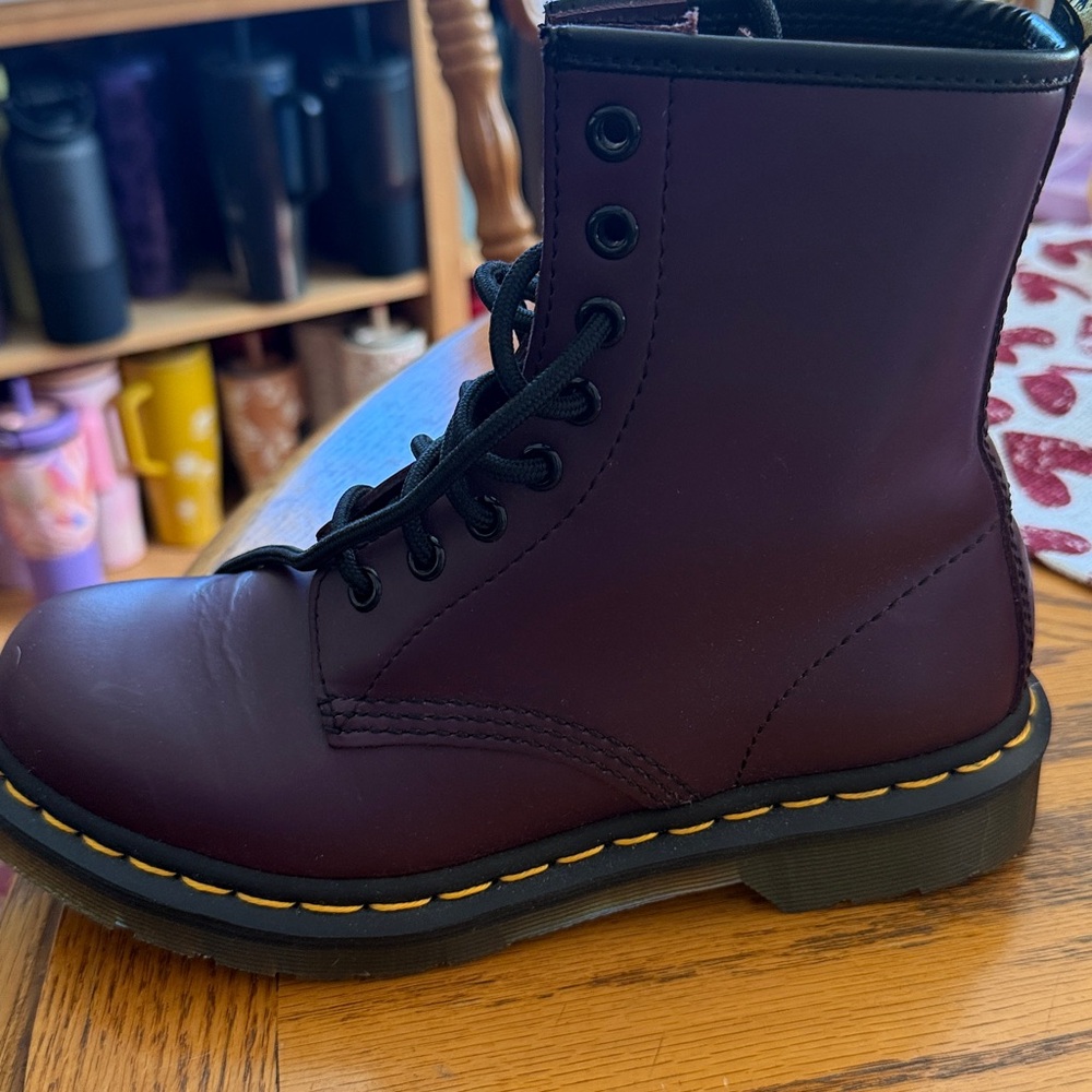 Dr. Martens Purple Combat Boots - Picture 7 of 7